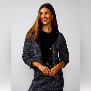 NWT New York & Company Long Sleeve Tweed Blazer Cardigan Sz XXL
